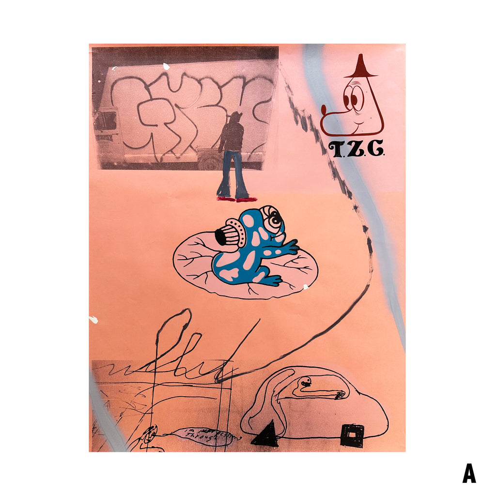 Hand Decorated Screen Print by Chris Johanson x Barry McGee