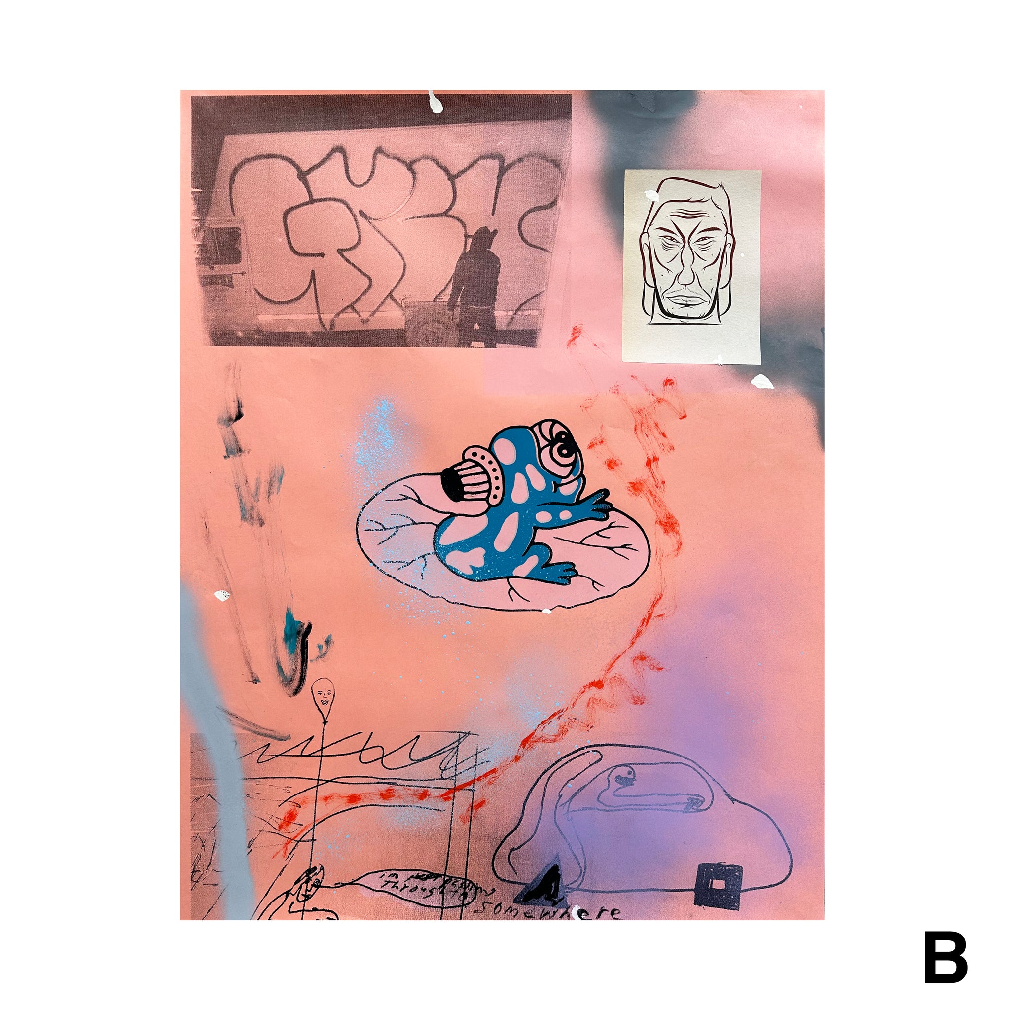 Hand Decorated Screen Print by Chris Johanson x Barry McGee