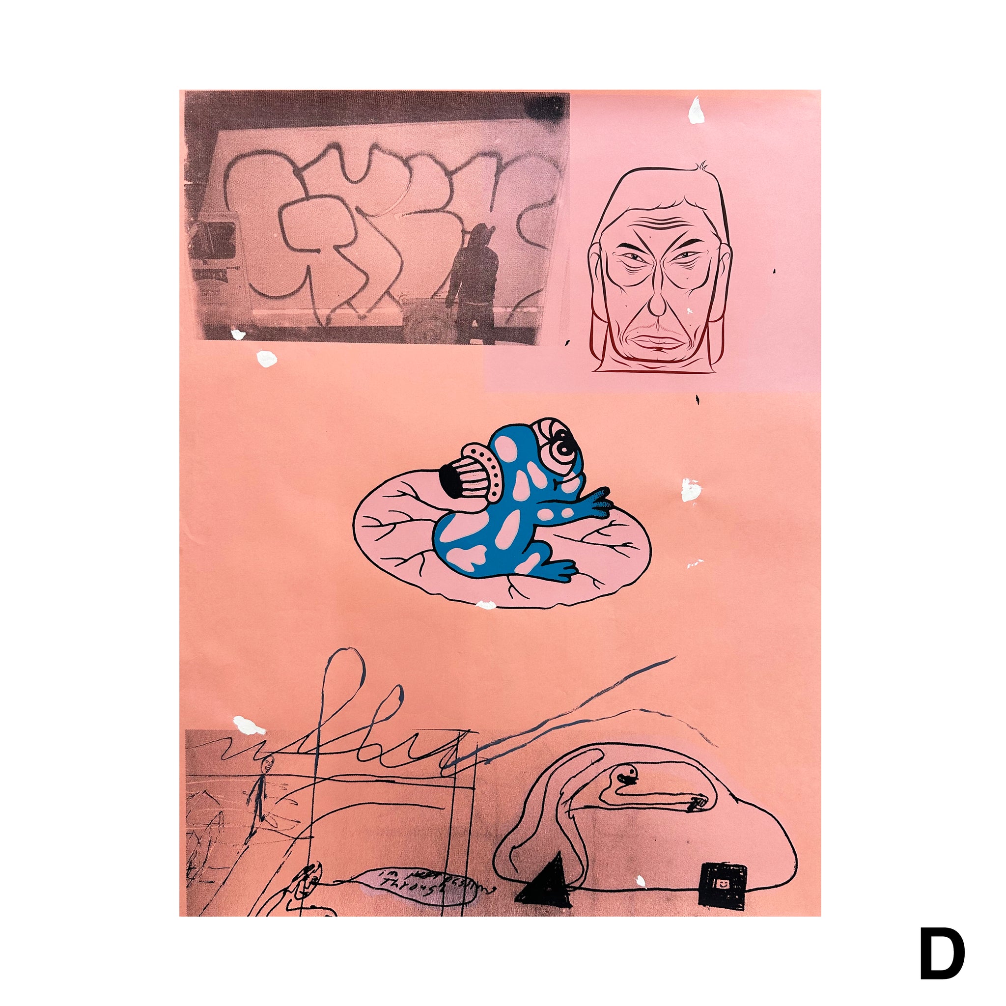 Hand Decorated Screen Print by Chris Johanson x Barry McGee