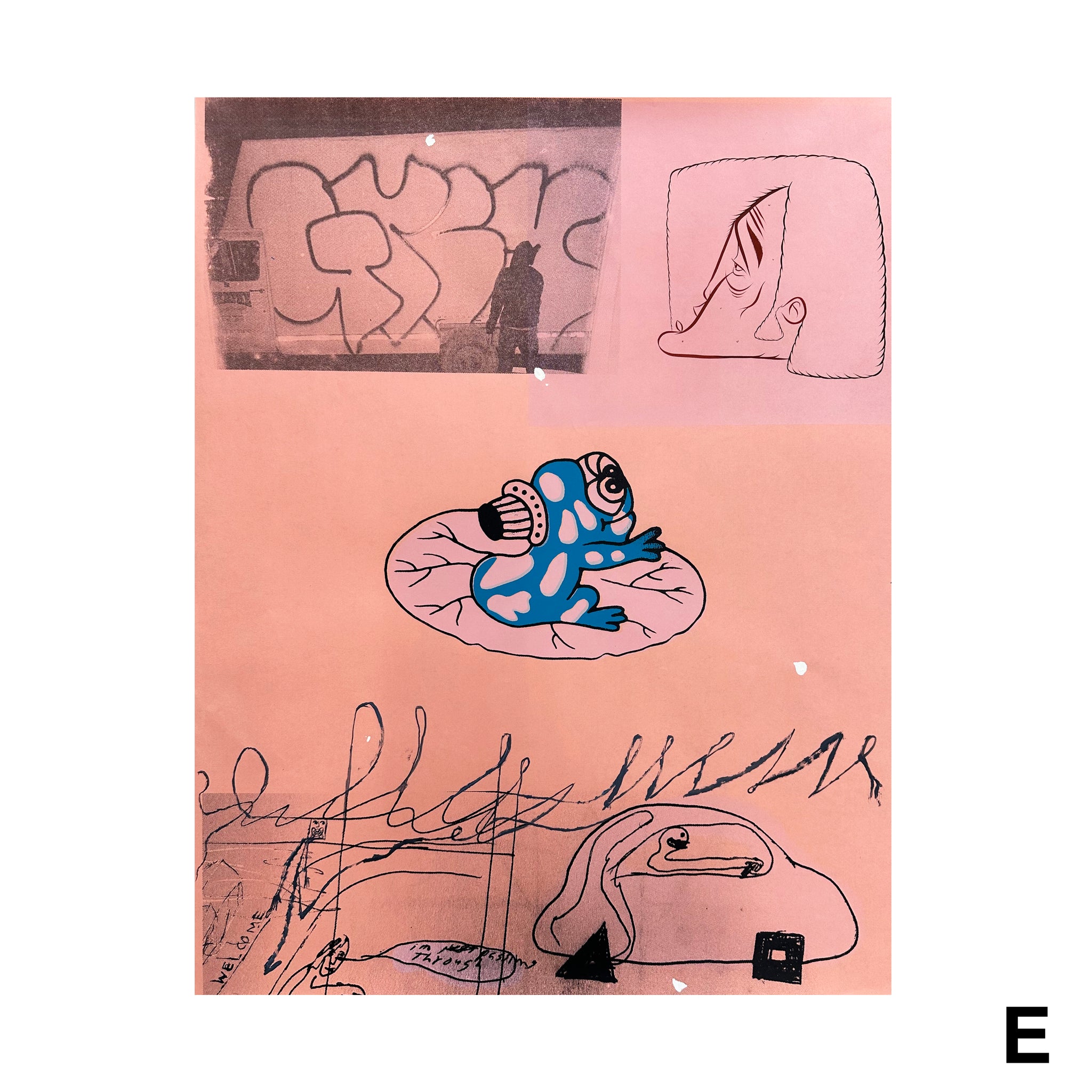 Hand Decorated Screen Print by Chris Johanson x Barry McGee