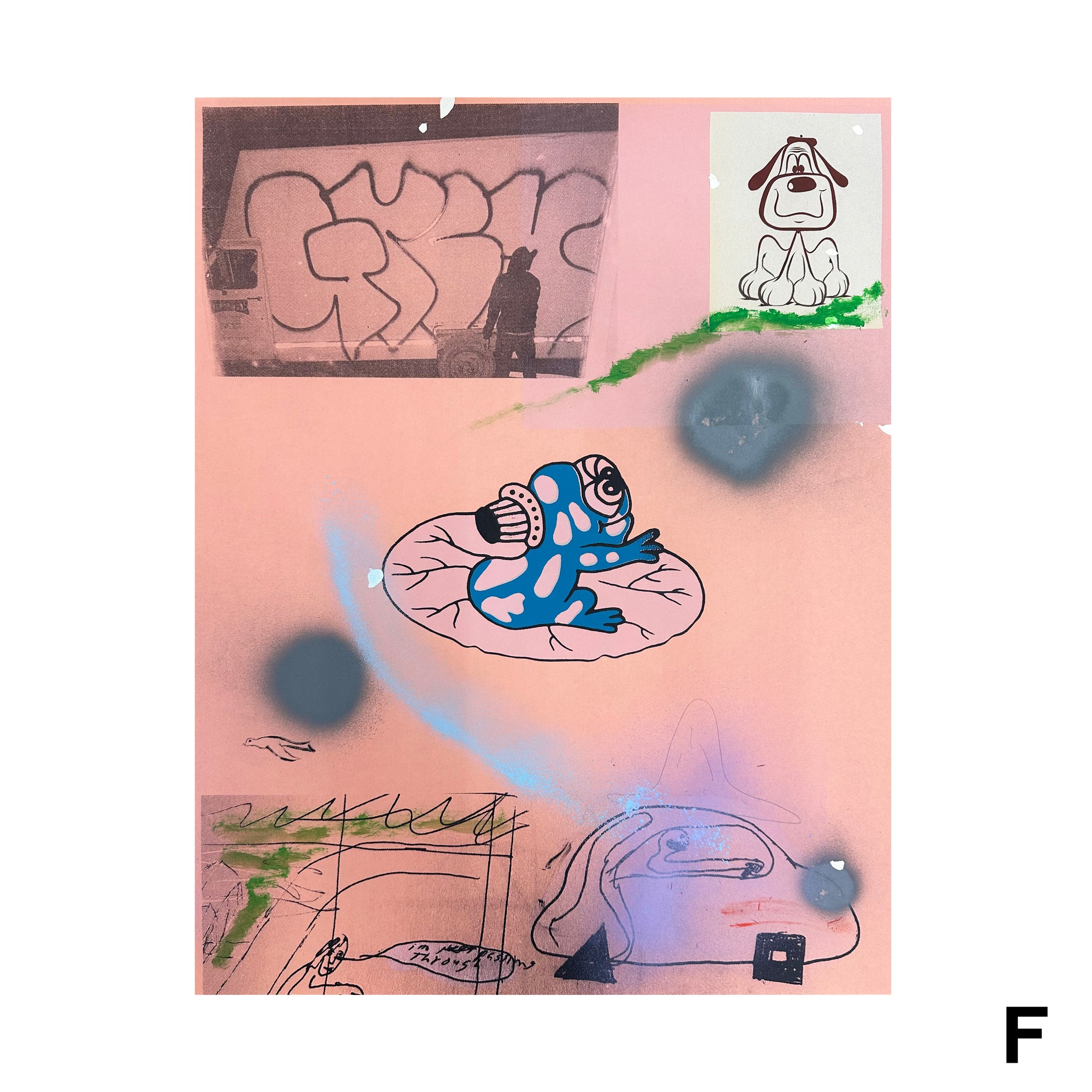Hand Decorated Screen Print by Chris Johanson x Barry McGee