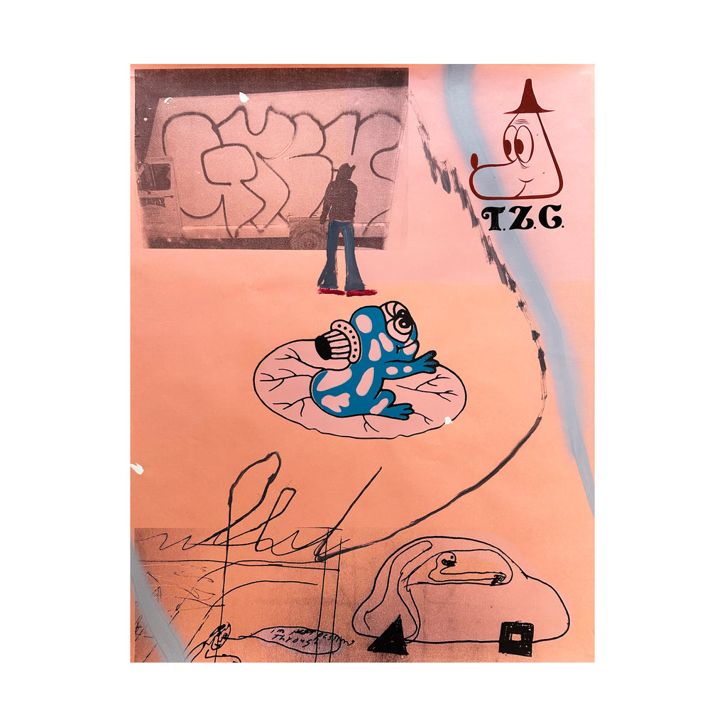 Hand Decorated Screen Print by Chris Johanson x Barry McGee