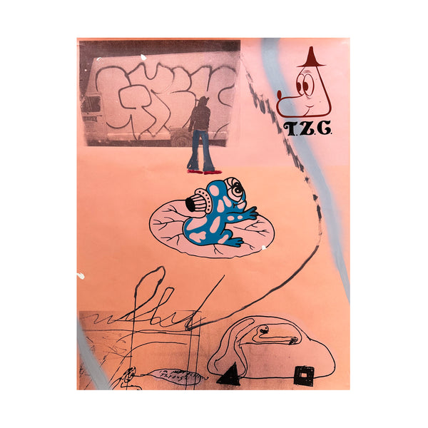 Hand Decorated Screen Print by Chris Johanson x Barry McGee