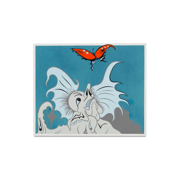 Chris Lux: Print study of a goblin and butterfly